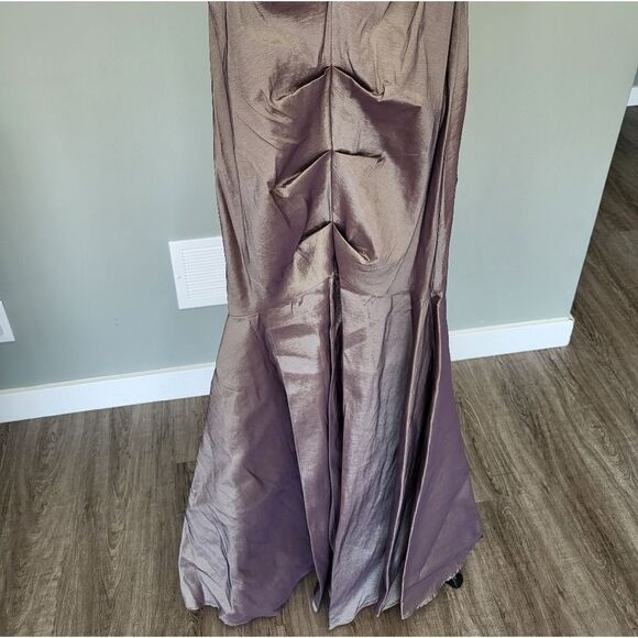 Xscape Lace Top Gown-MAUVE-6 - Picture 6 of 8